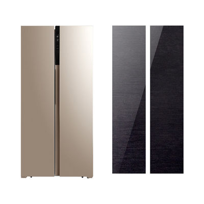 Decoration UMI Black Metallic Brush Pattern Refrigerator Door Panel